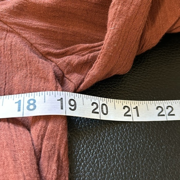 Antik Batik Top Line Embroidered Blouse Brown Hand Stitched Anthro Sz XS NEW - Picture 14 of 16